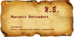 Maruncz Bernadett névjegykártya